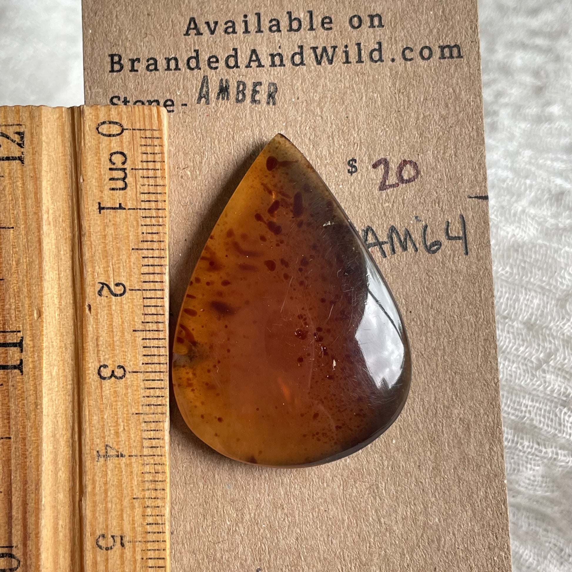 Amber Cabochon AM64 37BEEB1A-F5DE-4F5A-833E-FE22E5B9246A Brandedandwild.com