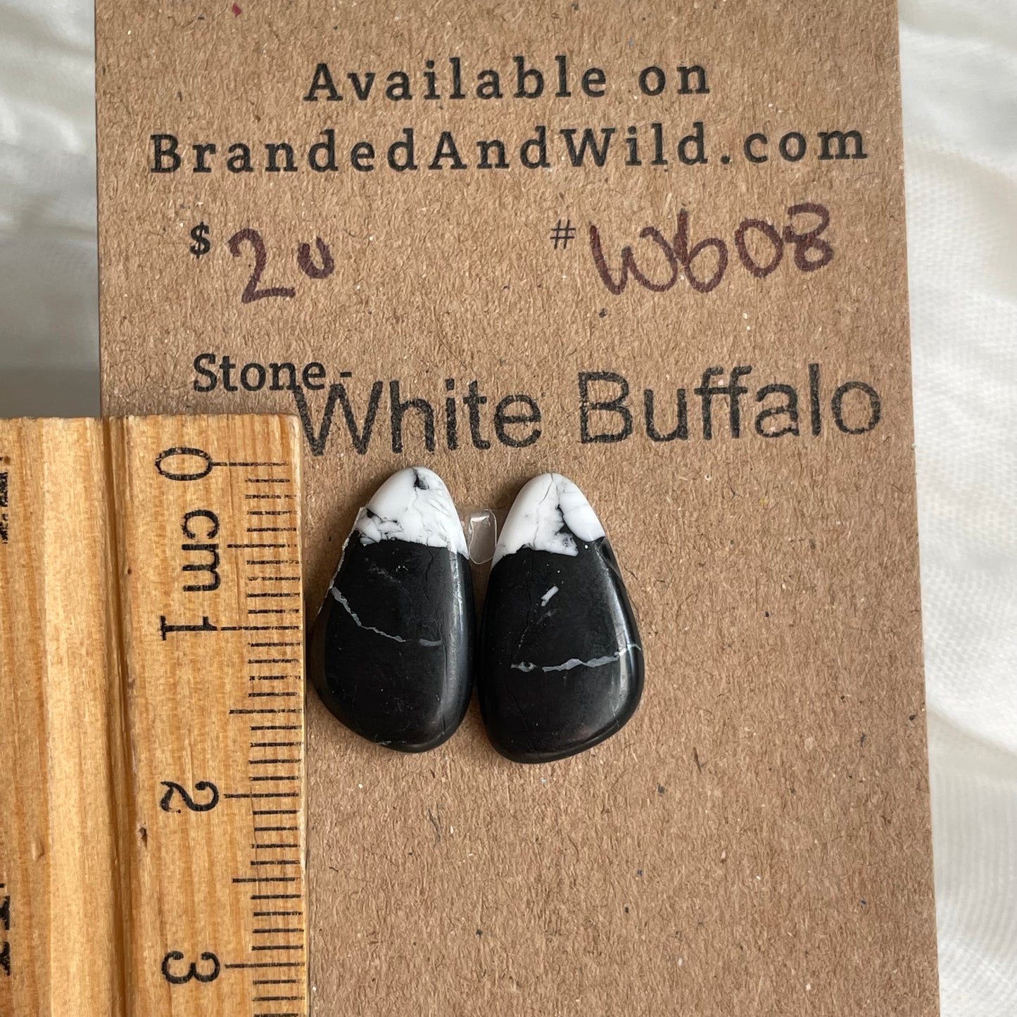 White Buffalo Cabochon - WB08 37CBCC1E-51B5-481B-8297-D712F294ED8B Brandedandwild.com