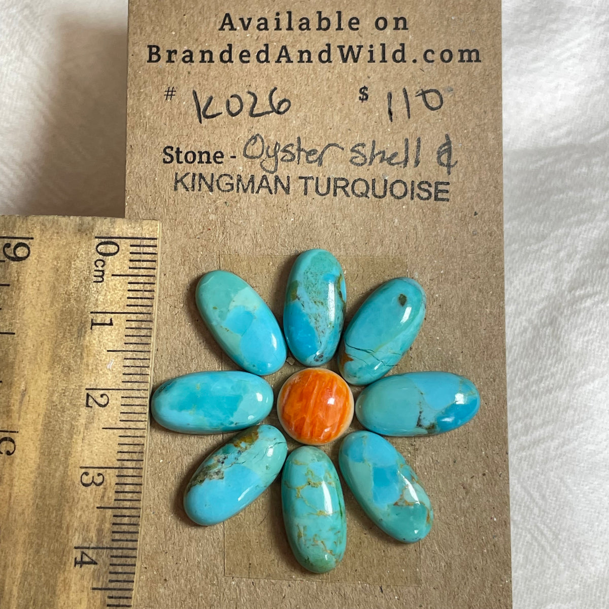 Kingman Turquoise / Oyster Shell Cabochon - KO26