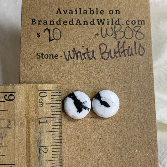 White Buffalo Cabochon - WB08 380038F1-A8DA-4D3F-A075-5786D41660FB Brandedandwild.com