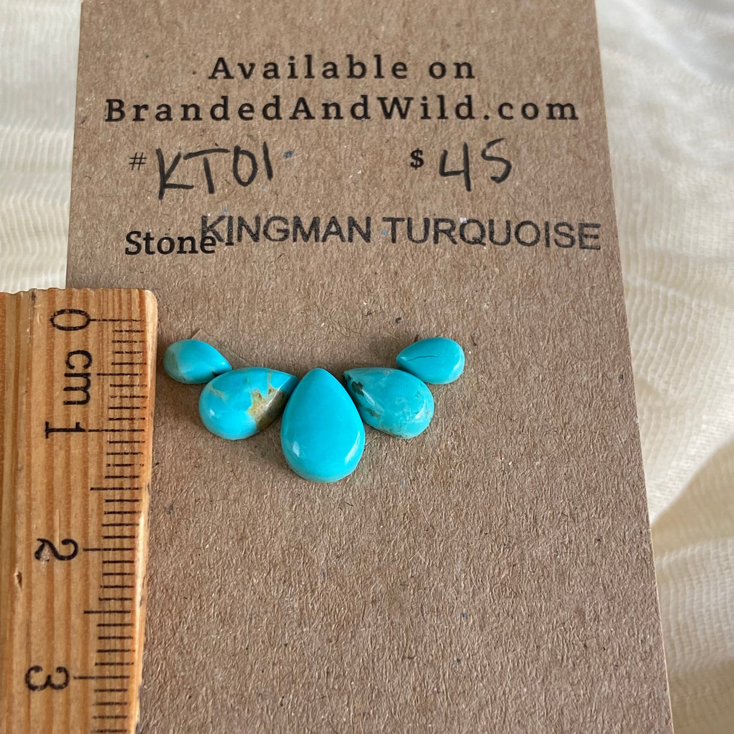 Kingman Turquoise Cabochon - KT01 381C9B0E-5B86-46E6-A3CE-24642ADC4D59 Brandedandwild.com