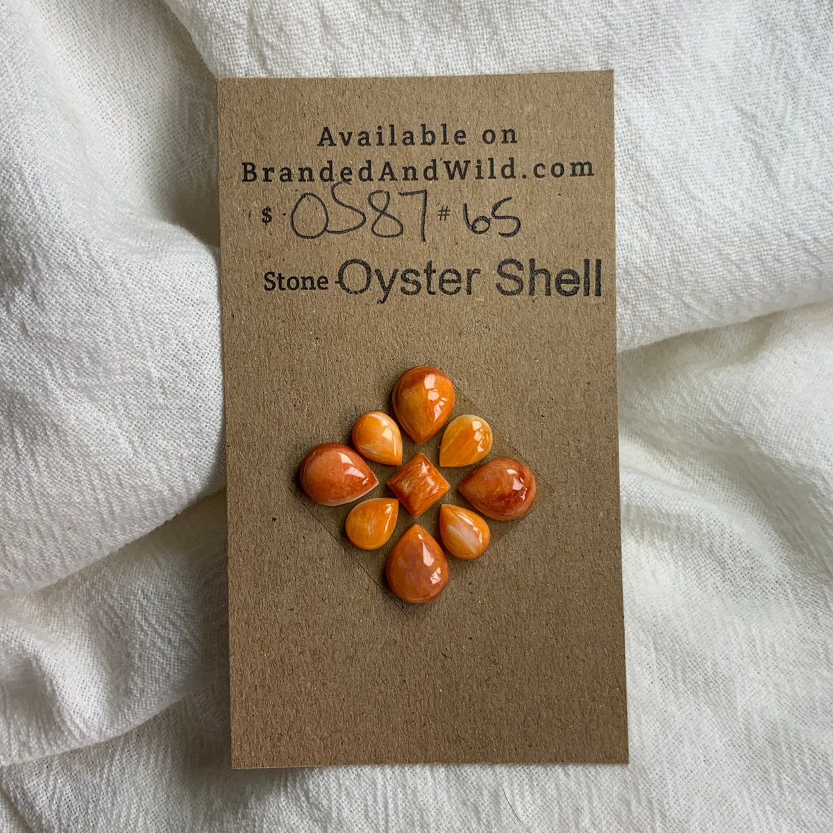 Oyster Shell Cabochon - OS87 38288F18-8CF3-4029-90AB-907F7433FE0F Brandedandwild.com