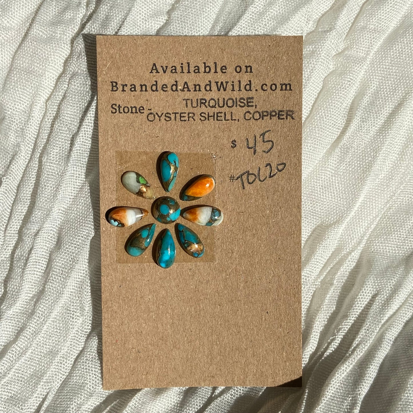 Turquoise, Oystershell, Copper Cabochon - TOC20 38416B3D-88BD-42AB-BF39-6285F55FC73D Brandedandwild.com