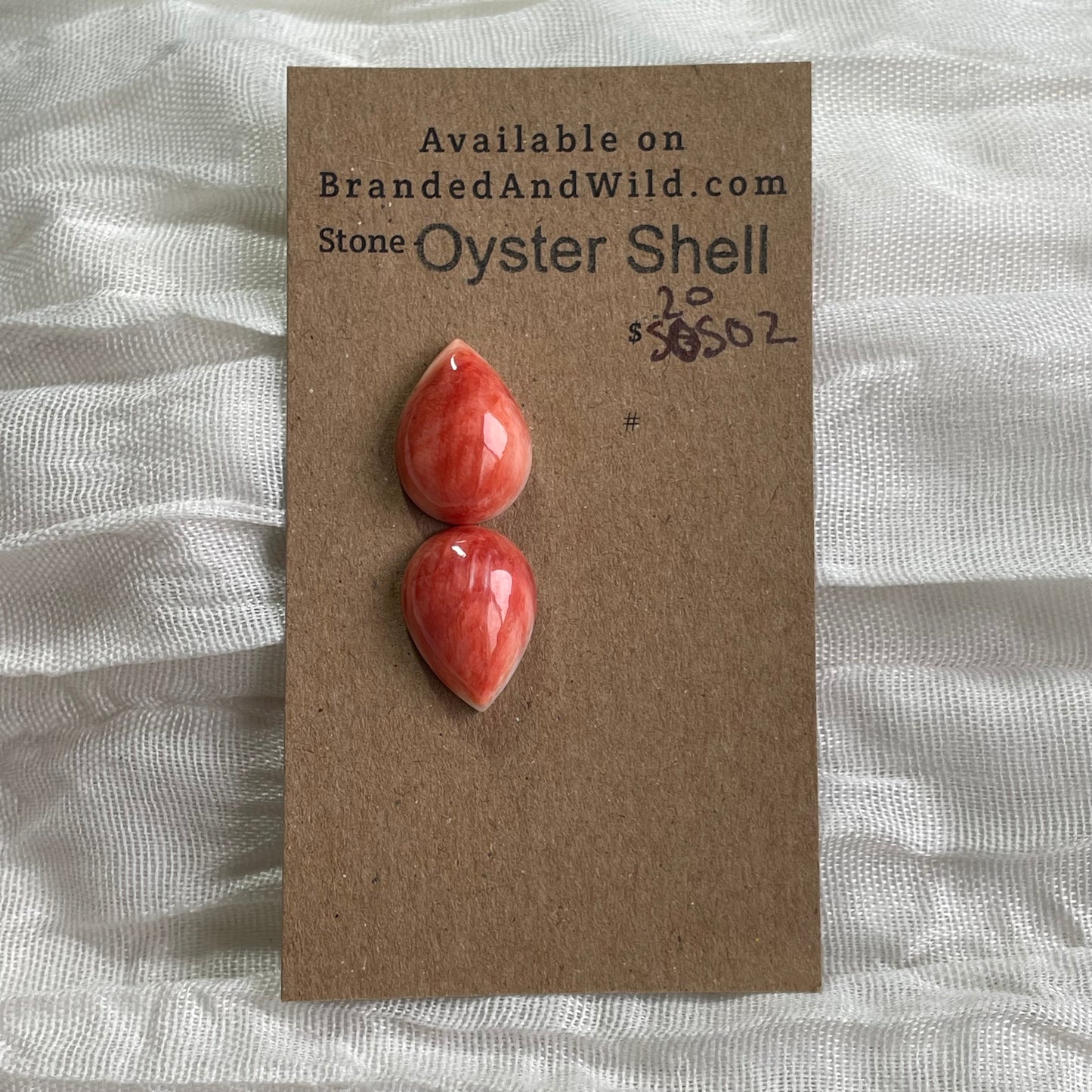 Oyster Shell Cabochon - S0S02 38487200-E422-4487-8F76-67B48180750B Brandedandwild.com