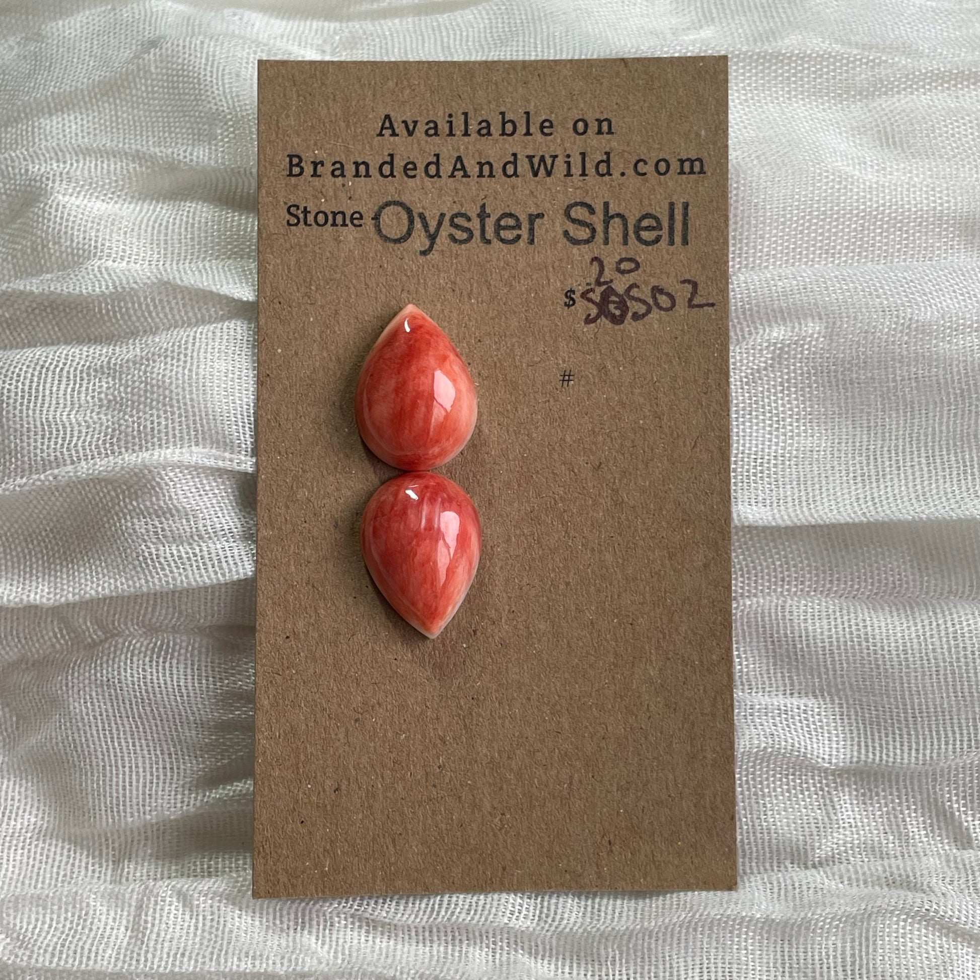 Oyster Shell Cabochon - S0S02 38487200-E422-4487-8F76-67B48180750B Brandedandwild.com