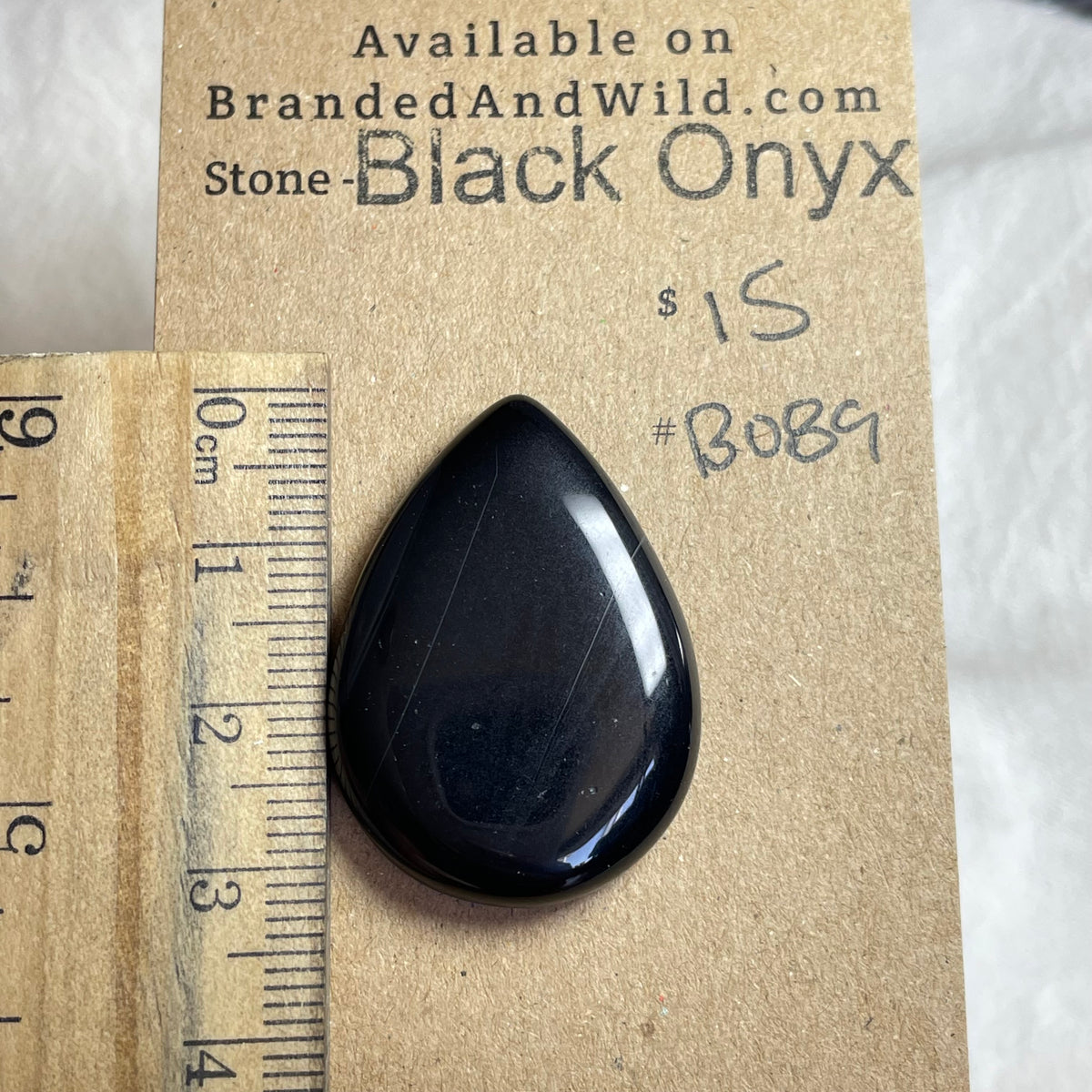 Black Onyx - Cabochon - B089 3852D9FB-4F52-4E69-B3F2-AA8778BFBC9A Brandedandwild.com