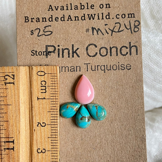 Kingman / Pink Conch Cabochon - Mix248 3868F248-693B-420F-A9B3-A26F0228EBBF Brandedandwild.com