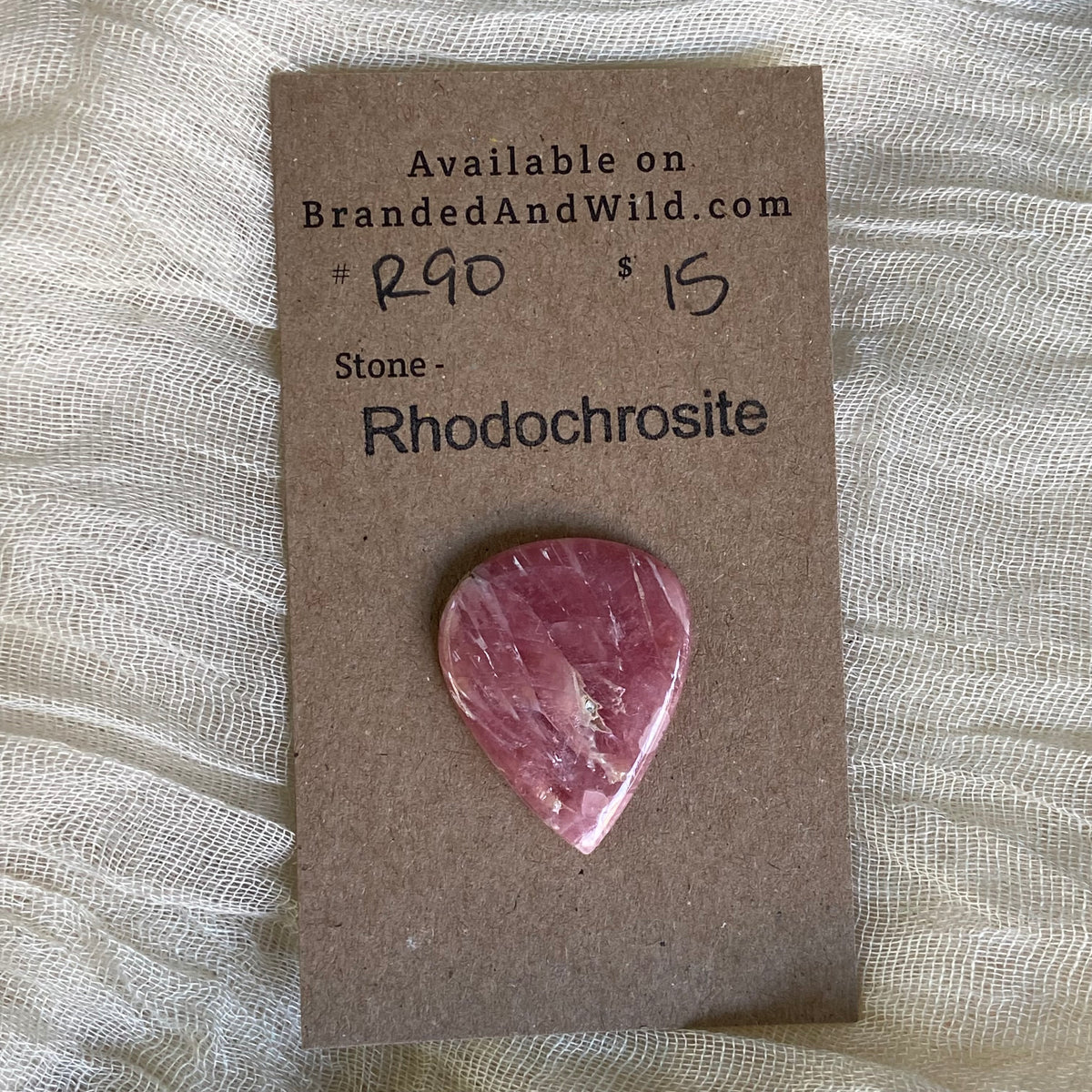 Rhodochrosite Cabochon - R90 38739A41-CE63-4126-AC35-244974EE7B74 Brandedandwild.com