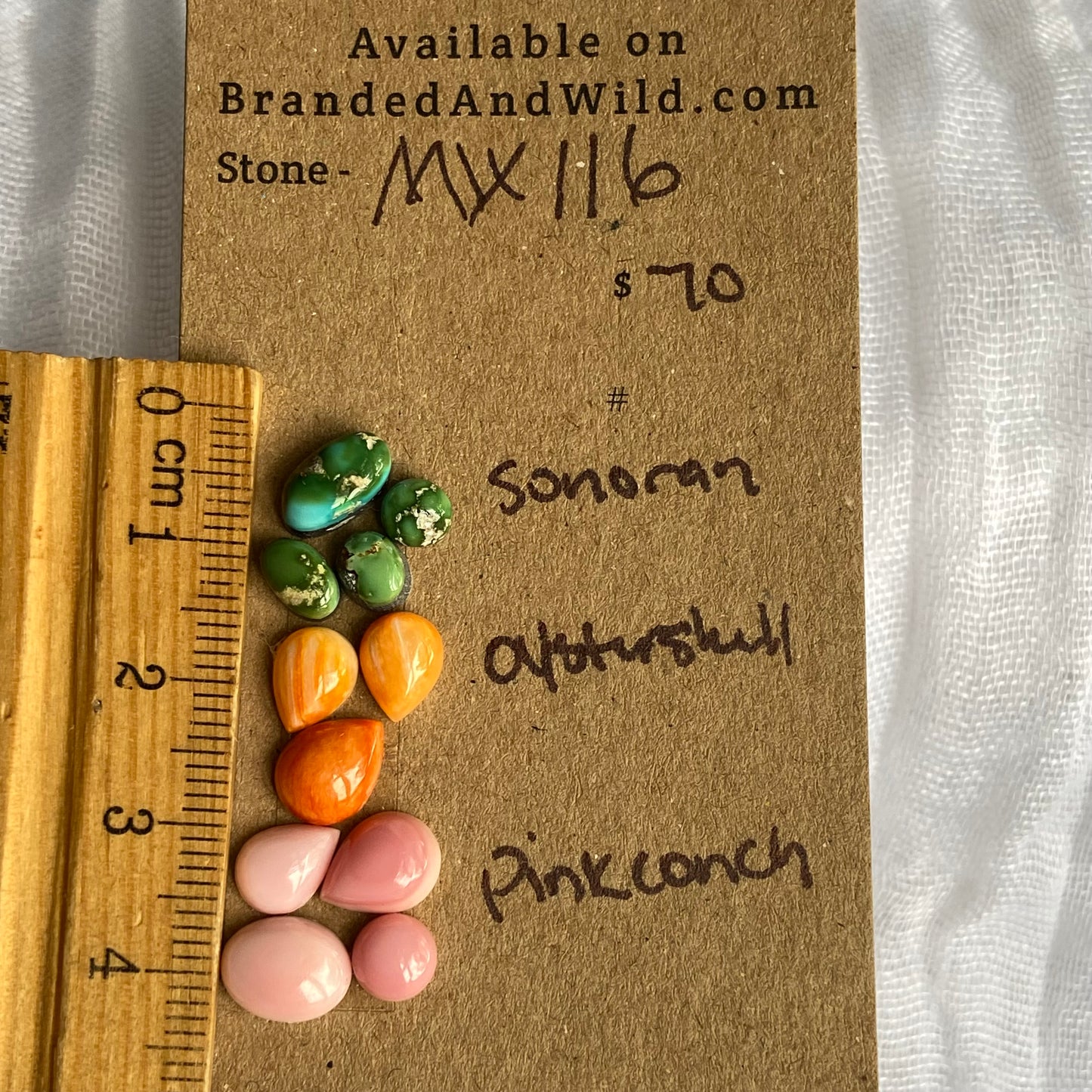 Pink Conch / Sonoran / Oyster S Cabochon - MIX115