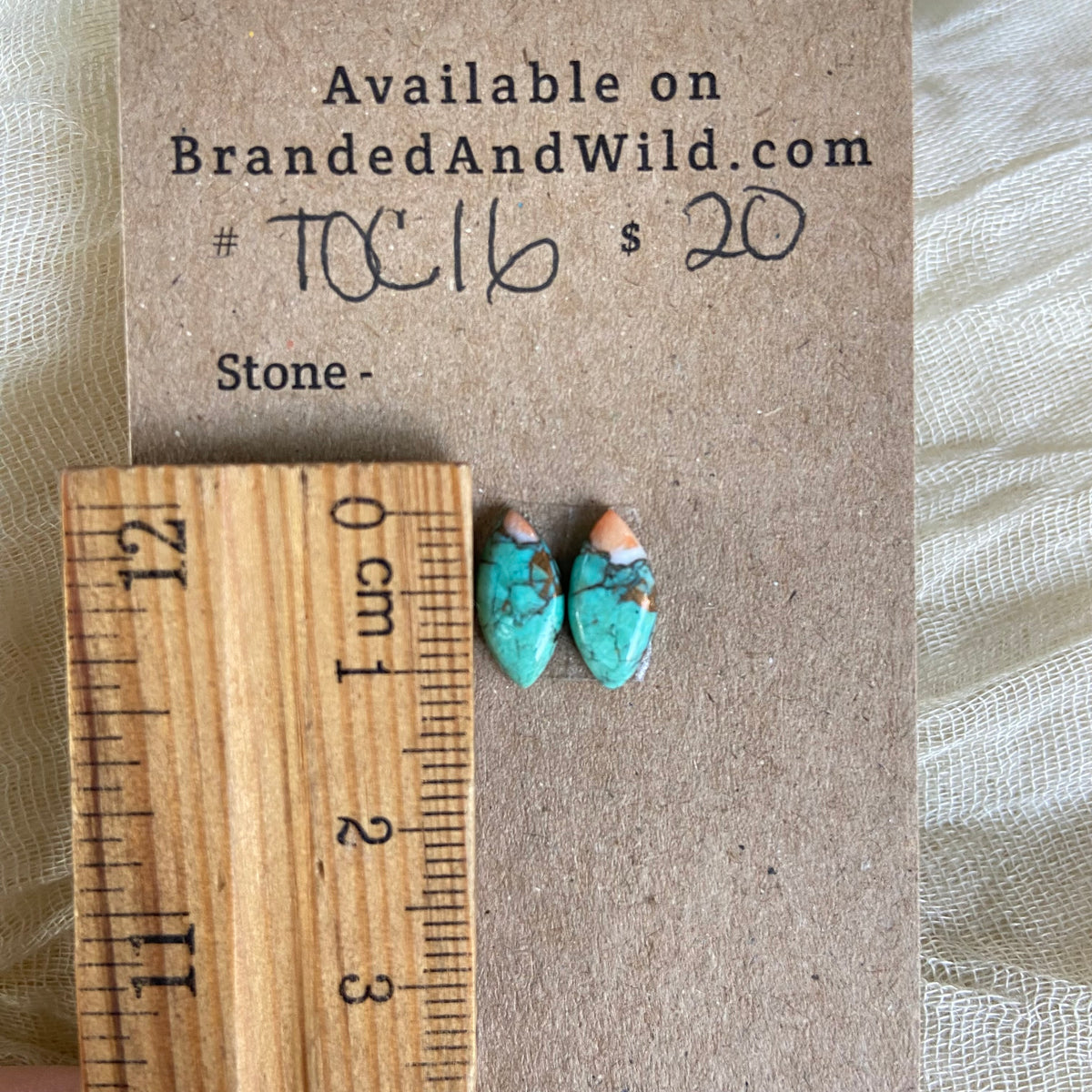 Turquoise, Oyster Shell, Copper Cabochon - TOC16 38B19040-022D-4398-9DFD-E72E04CA6C03 Brandedandwild.com