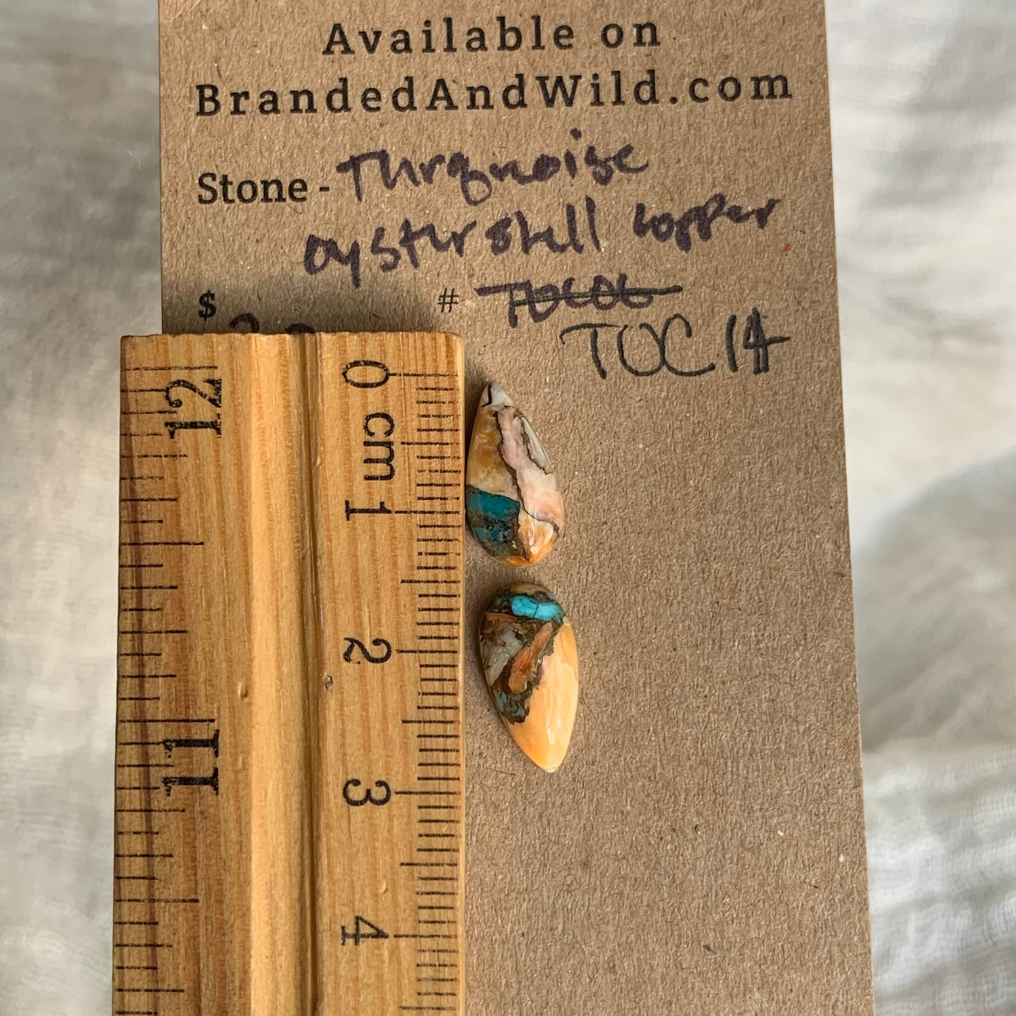 Turquoise, Oystershell, Copper Cabochon - TOC14