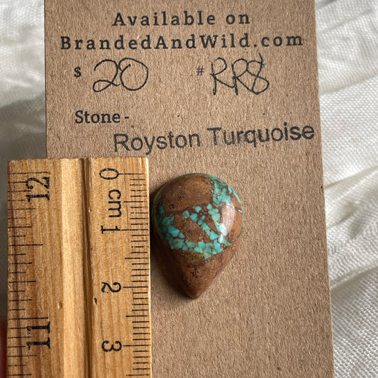 Royston Ribbon Turquoise Cabochon RR8 38C6EA07-7D05-4698-A900-F5D16A43163E Brandedandwild.com