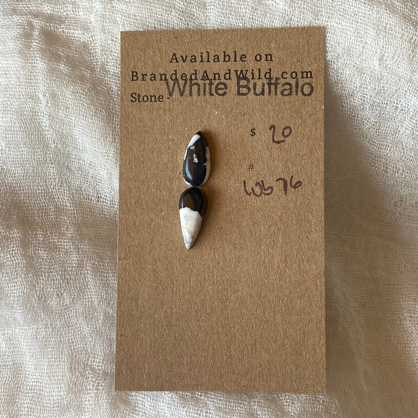 White Buffalo Cabochon - WB76