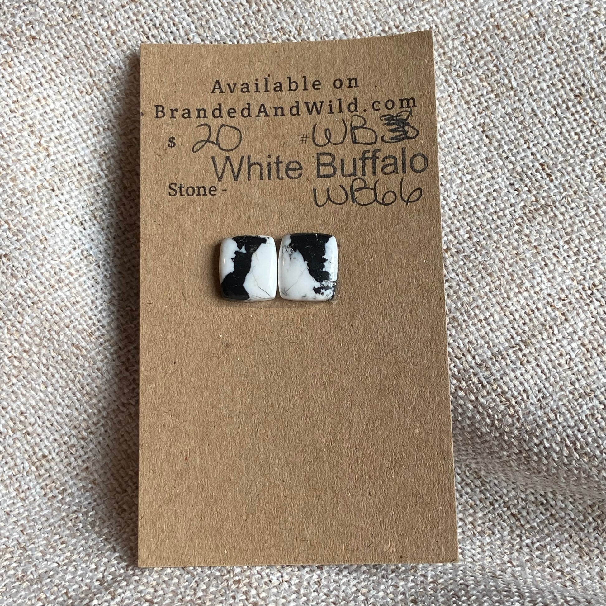 White Buffalo Cabochon - WB66 38CBC019-BF6E-4BED-AFB0-022F91D7FE71 Brandedandwild.com