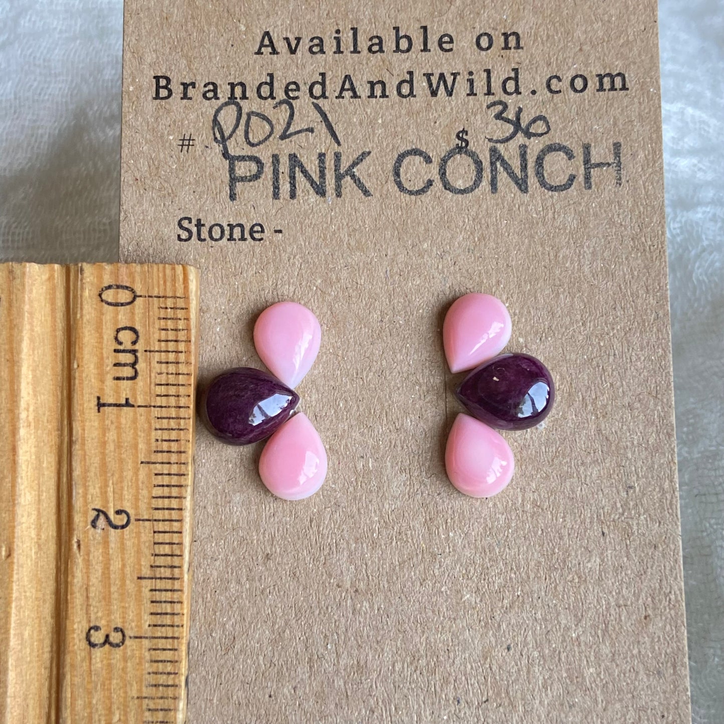 Pink Conch / Oyster Shell Cabochon - P021