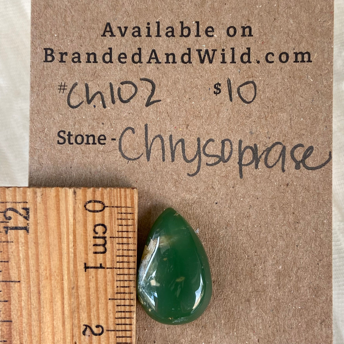 Chrysoprase Cabochon - Ch102 38D98A0A-654B-461F-B8B1-4B7B0E9FB68B Brandedandwild.com