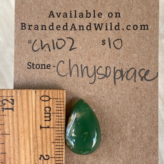 Chrysoprase Cabochon - Ch102 38D98A0A-654B-461F-B8B1-4B7B0E9FB68B Brandedandwild.com