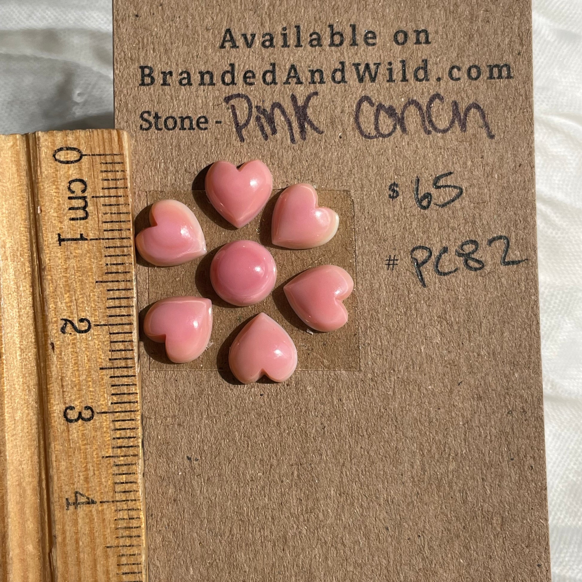 Pink Conch Cabochon - PC82 38DEFD54-BCDC-449D-B27C-DC98FF6D1C0D Brandedandwild.com