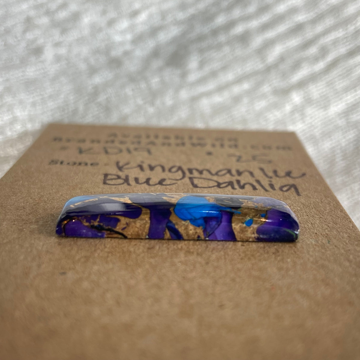 Kingman Ice Blue Dahlia Cabochon - KD19