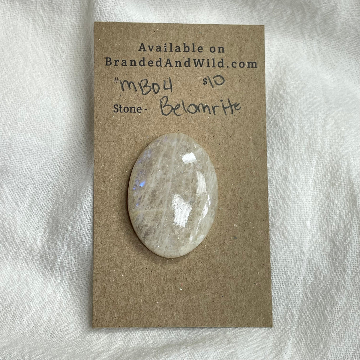 Belomrite Moonstone Cabochon - MB04 390DCC5F-D163-4FAC-AB22-757461D86FA6 Brandedandwild.com