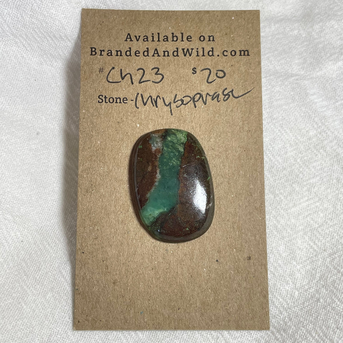 Chrysoprase Cabochon - CH23 3911998F-630F-4C5D-B7FD-EBAC74FD6329 Brandedandwild.com