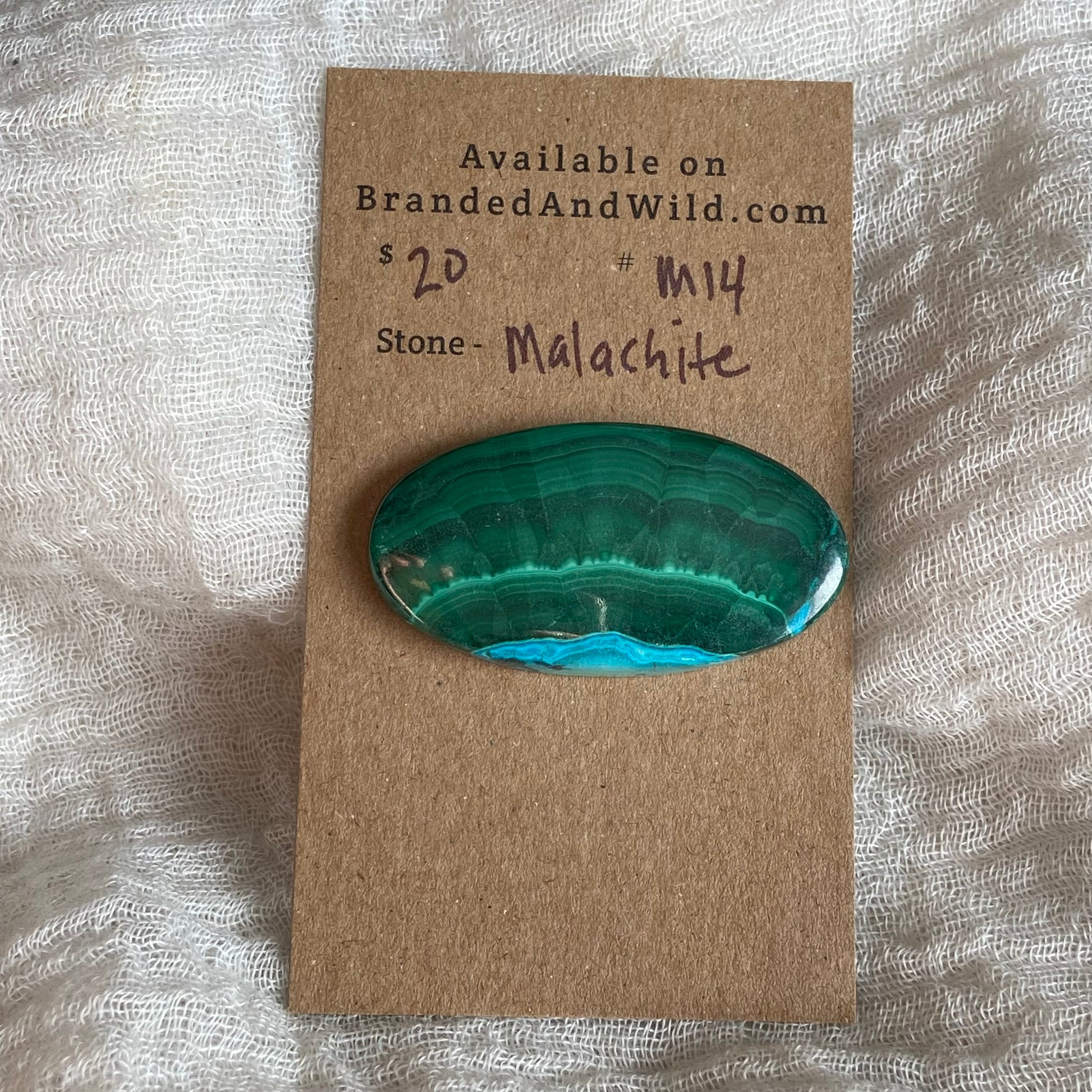 Malachite Cabochon - M14 39351274-9EE6-46A1-B54F-25D19302BBAE Brandedandwild.com