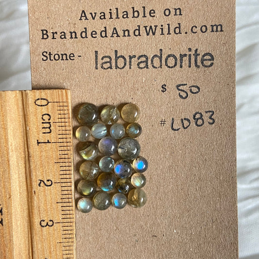 Labradorite Cabochon - L083 3949A01F-A3AB-4CDC-BF3C-546C7B4C8F76 Brandedandwild.com