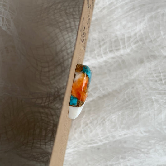 Turquoise, Oystershell, Copper Cabochon - TOC81