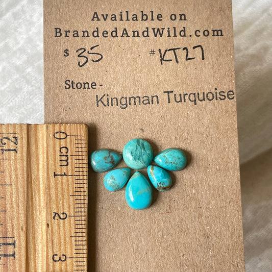 Kingman Turquoise Cabochon - KT27 3992849E-AF43-4A0C-82AA-A7546DE0D17E Brandedandwild.com