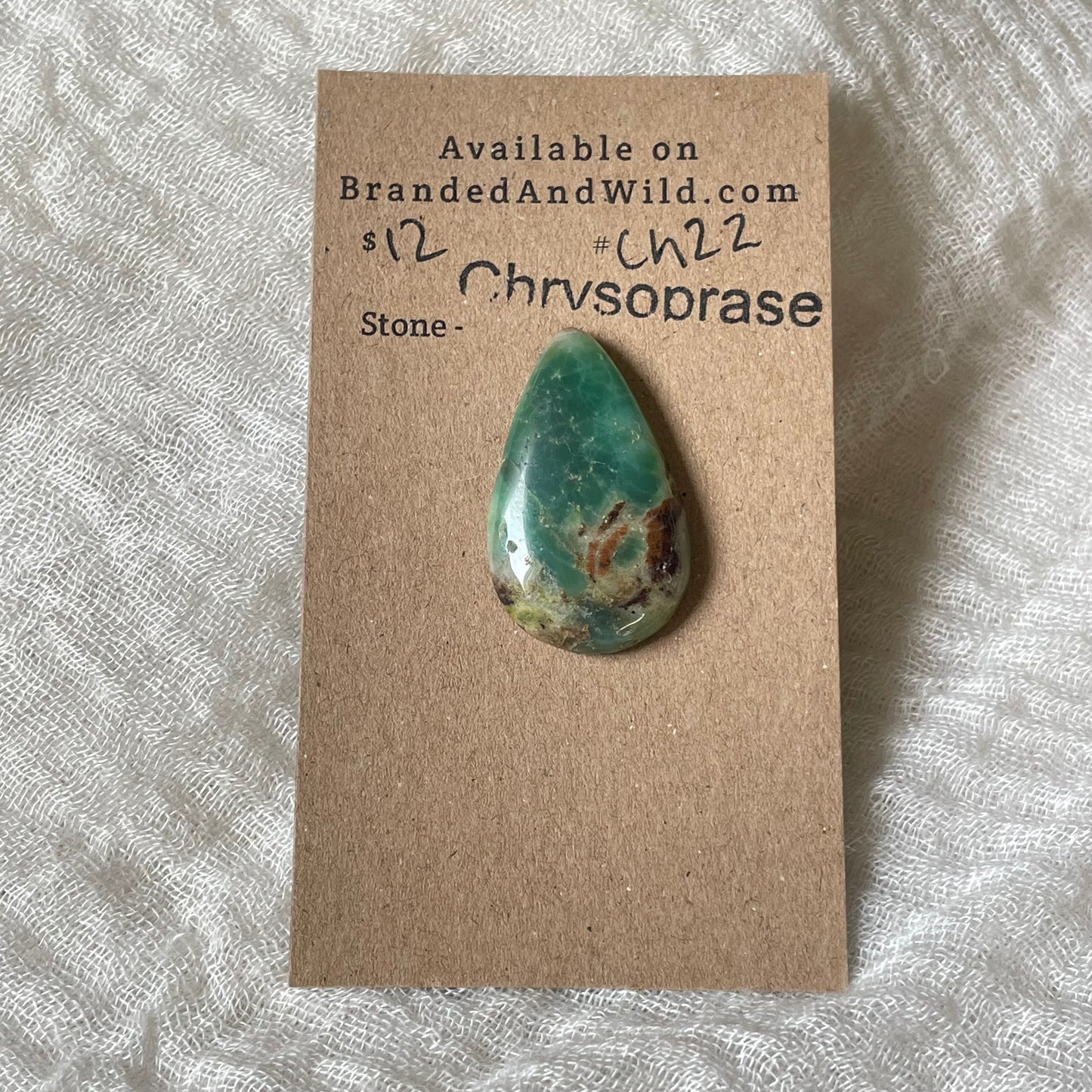 Chrysoprase Cabochon - Ch22 39AA3230-70B6-4FE0-A31F-DE339CF2EB78 Brandedandwild.com