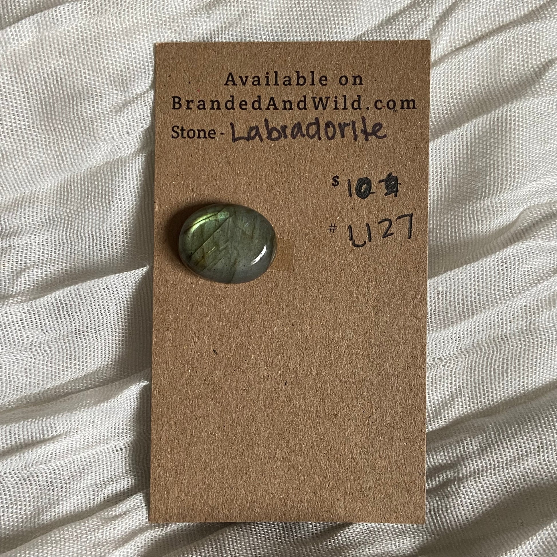 Labradorite Cabochon - L127 39C40B0C-E21C-41F7-A819-4871827BC173 Brandedandwild.com
