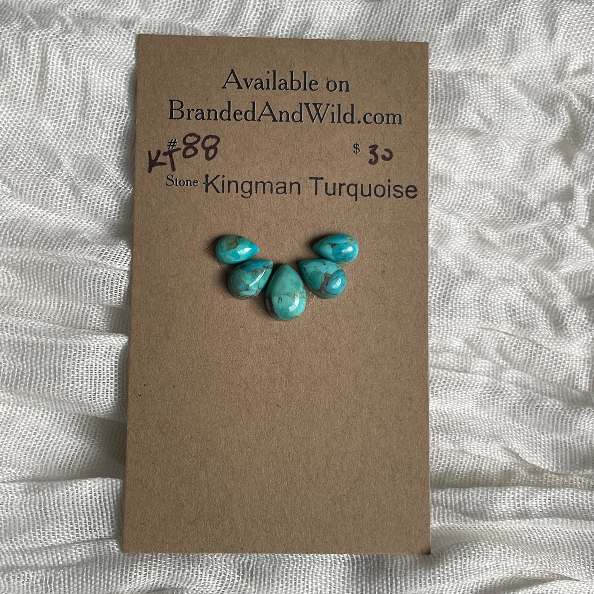 Kingman Turquoise Cabochon - KT88 39D845DE-292B-4884-BF76-A64899384BB4 Brandedandwild.com
