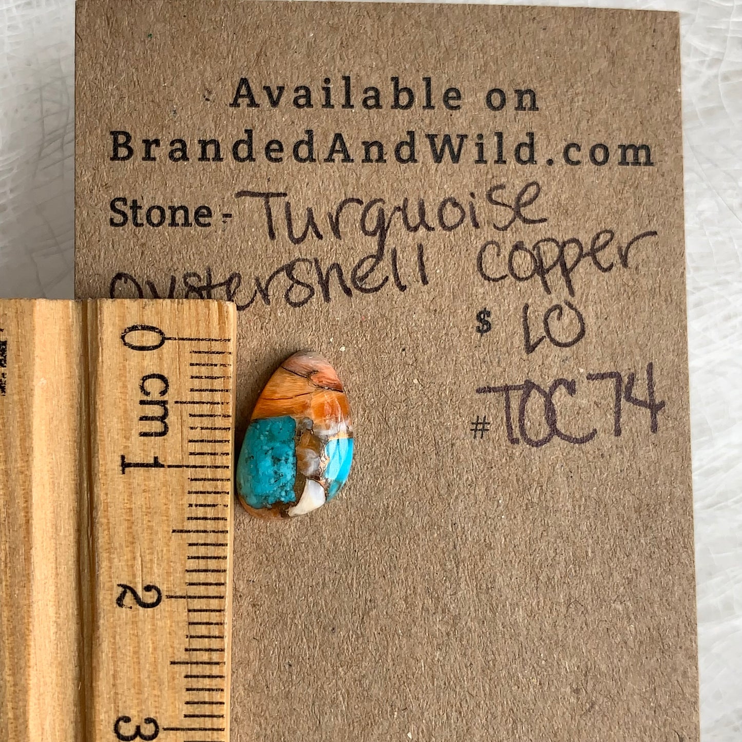 Turquoise, Oystershell, Copper Cabochon - TOC74