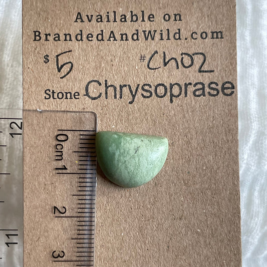 Chrysoprase Cabochon - Ch02 39FCDFAB-9F02-4C4C-A480-41799413245F Brandedandwild.com