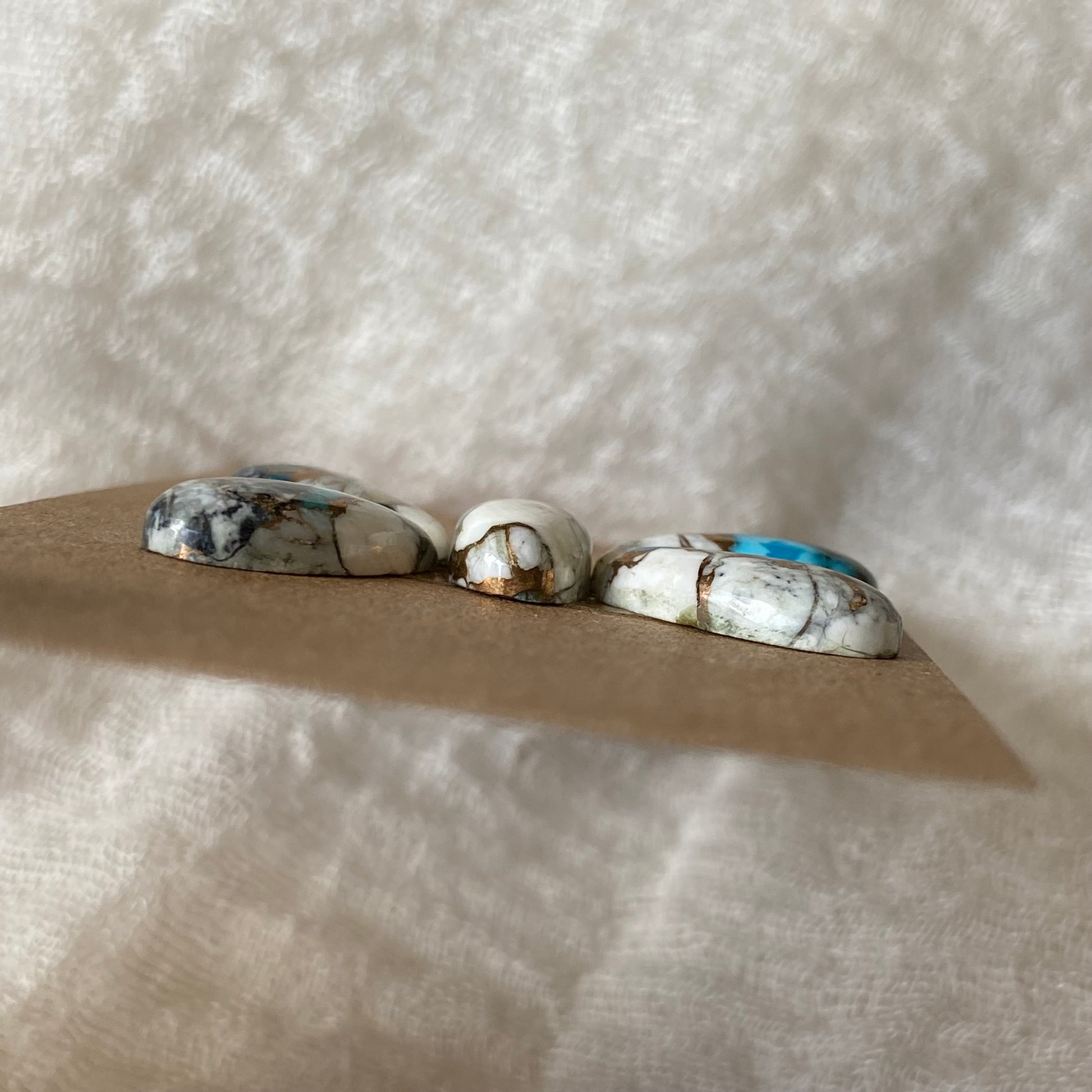 Kingman Turquoise, White Buffalo, Copper Cabochon - KWC5 3A03312B-389F-4298-9901-654915F95057 Brandedandwild.com