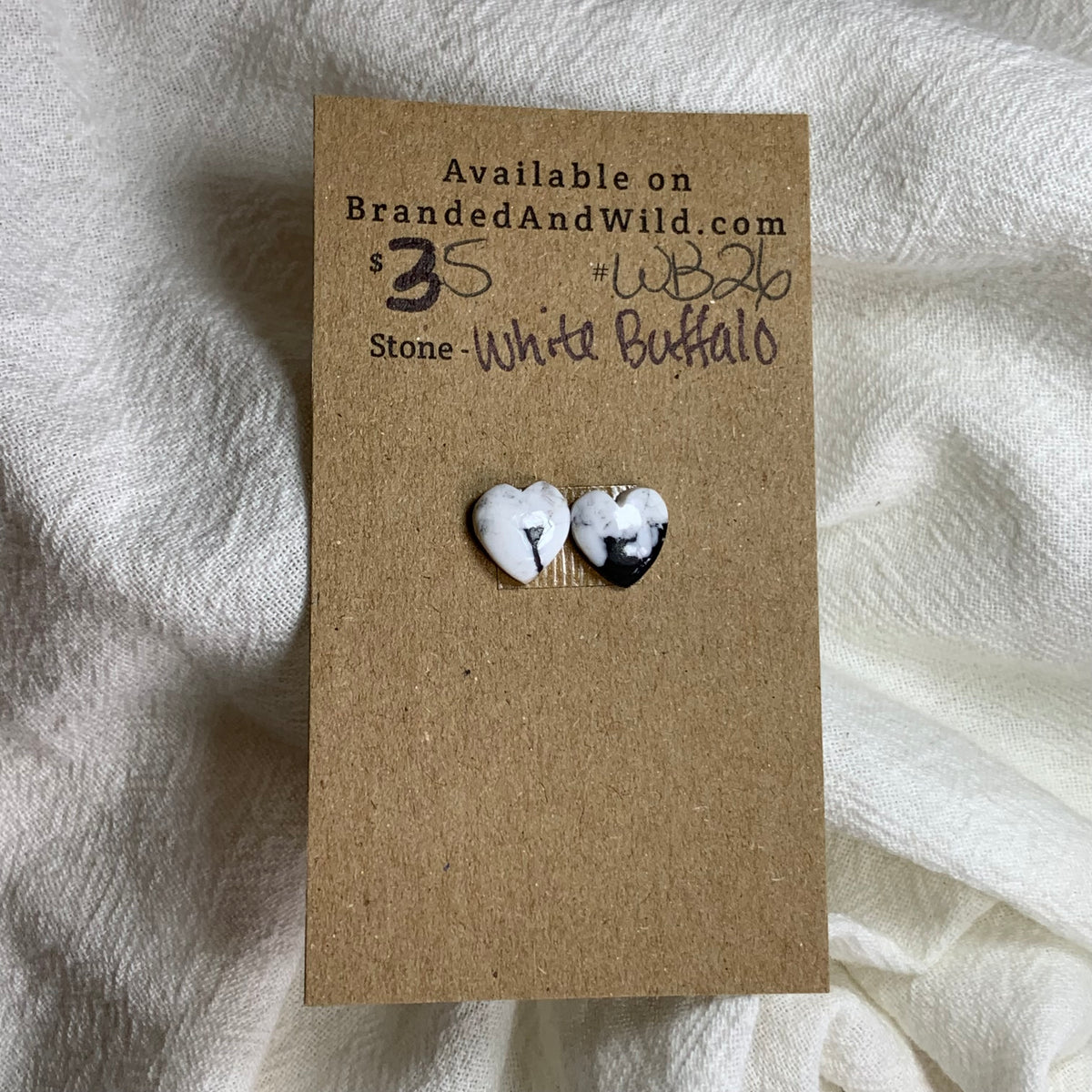White Buffalo Cabochon - WB26 3A1ED12A-B40B-4192-BCE2-9E3CBEC54FFD Brandedandwild.com