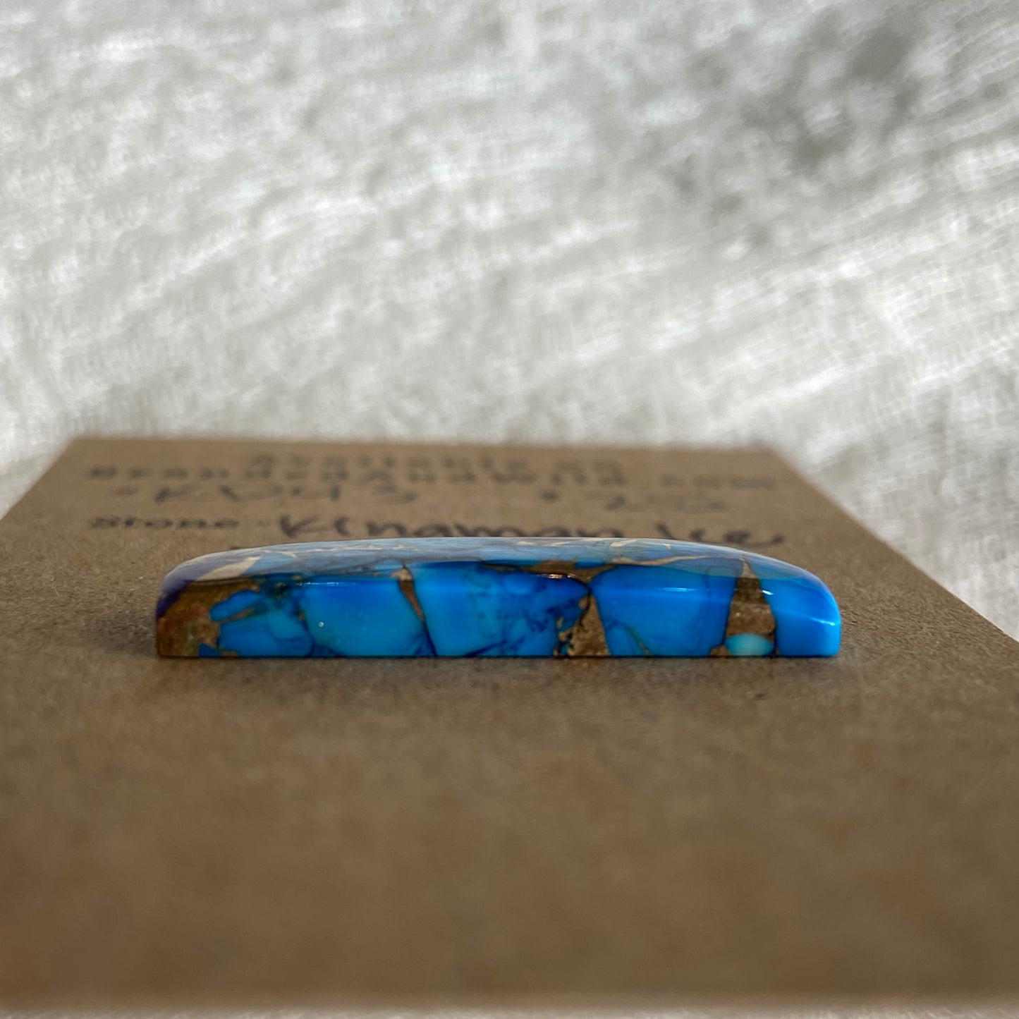 Kingman Ice Blue Dahlia Cabochon - KD43