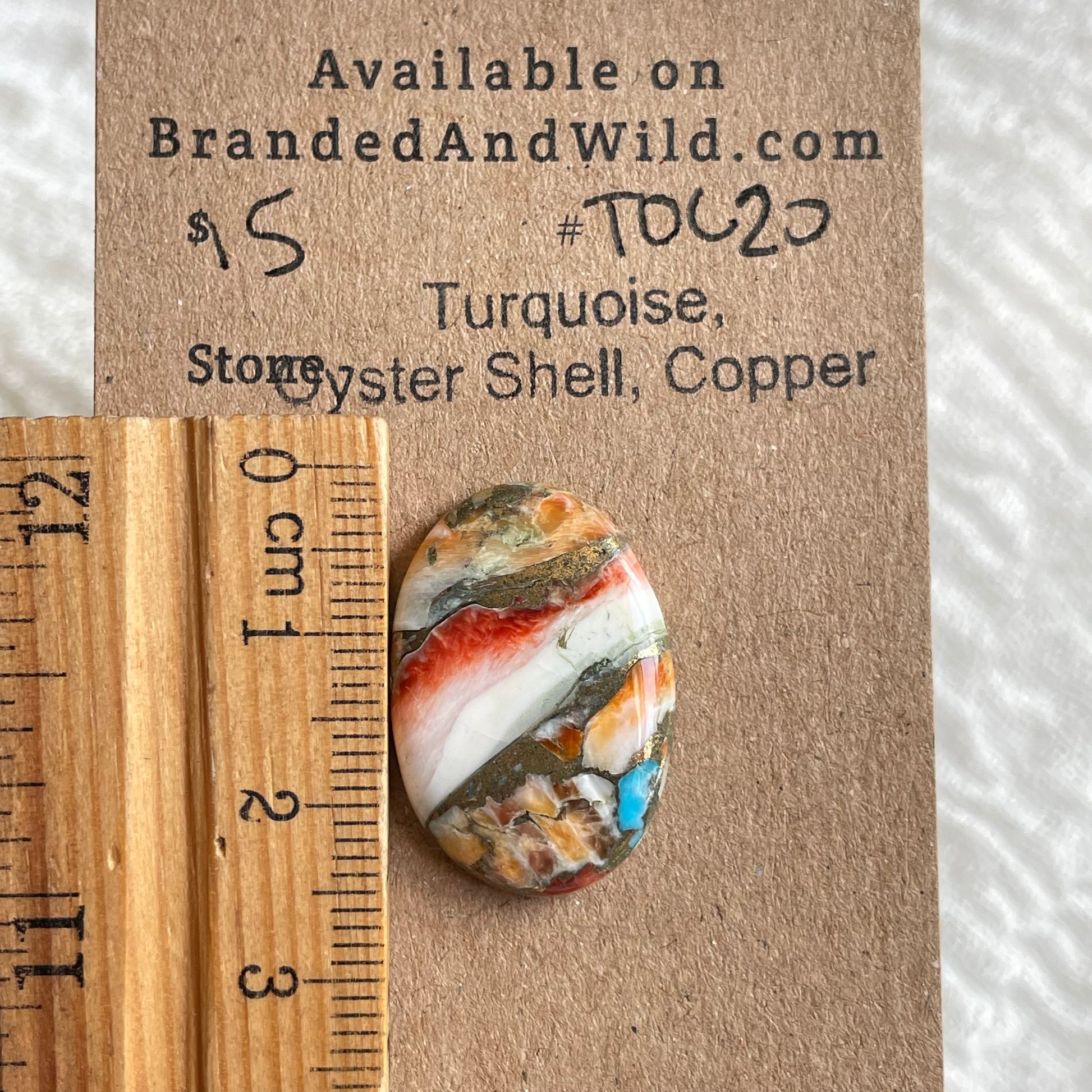 Turquoise, Oystershell, Copper Cabochon - TOC20 3A69EEA5-C590-41A3-8075-FF9F75091E50 Brandedandwild.com
