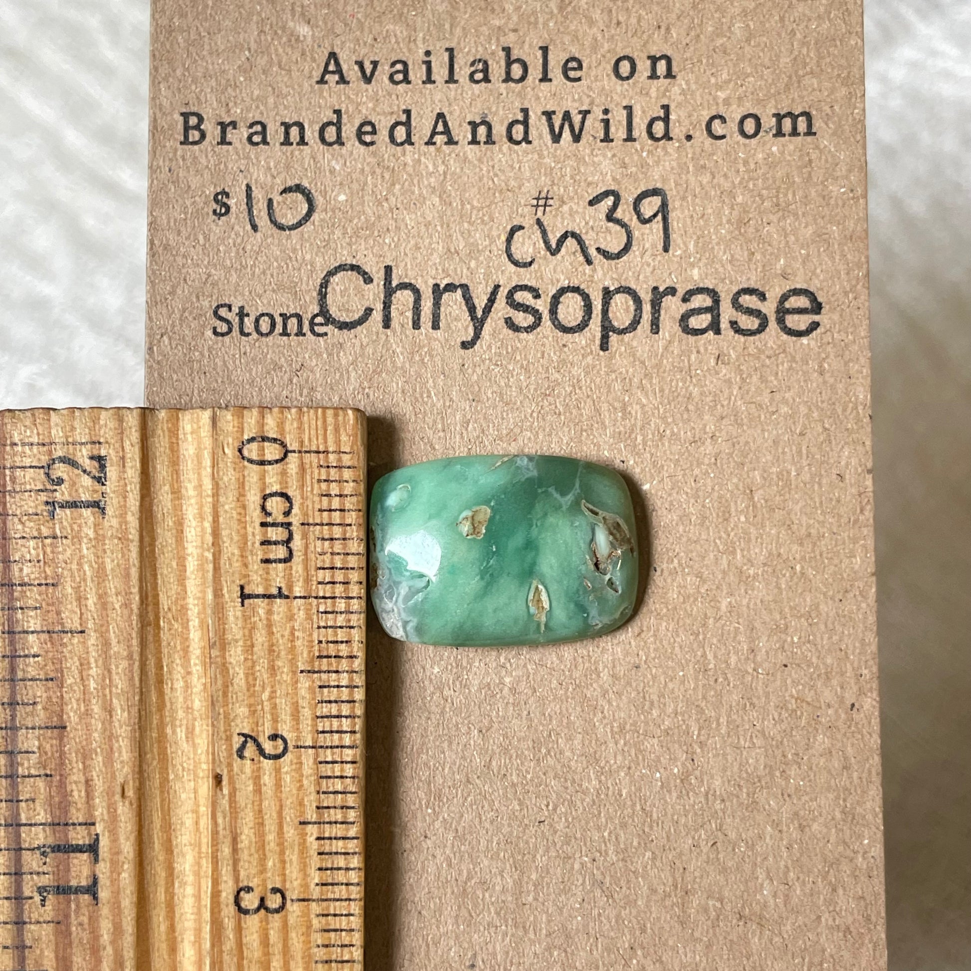Chrysoprase Cabochon - Ch39 3A884660-7FE9-46BD-B203-0A180C766B90 Brandedandwild.com