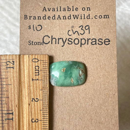 Chrysoprase Cabochon - Ch39 3A884660-7FE9-46BD-B203-0A180C766B90 Brandedandwild.com