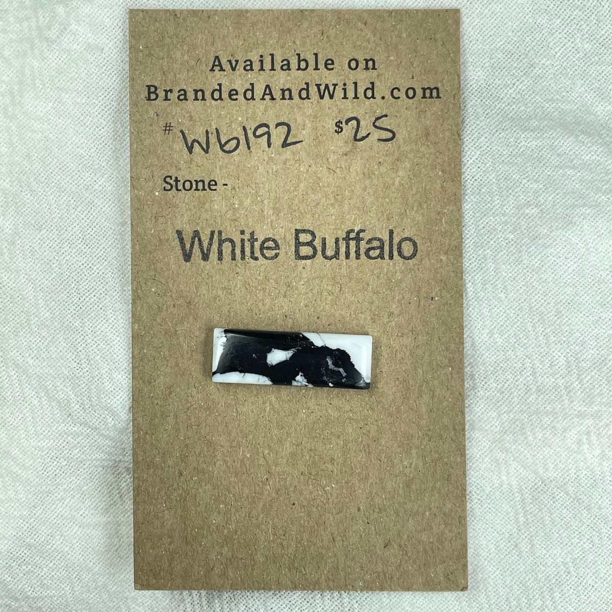 White Buffalo Cabochon - WB192 3A8C2530-B988-4B08-BCDB-9F55D8CD345B Brandedandwild.com