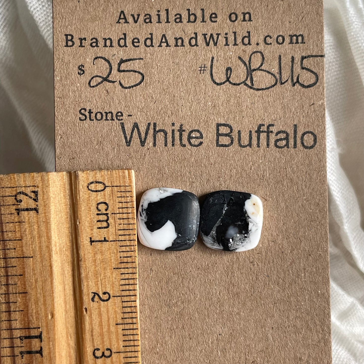 White Buffalo Cabochon - WB115 3A8EB008-638F-4145-82A9-D7D1CB9E0B6F Brandedandwild.com