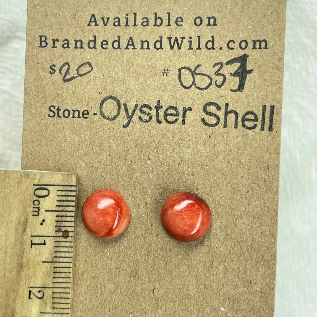 Oyster Shell Cabochon - OS37 3A907291-828D-4420-970F-9164BD3A1276 Brandedandwild.com