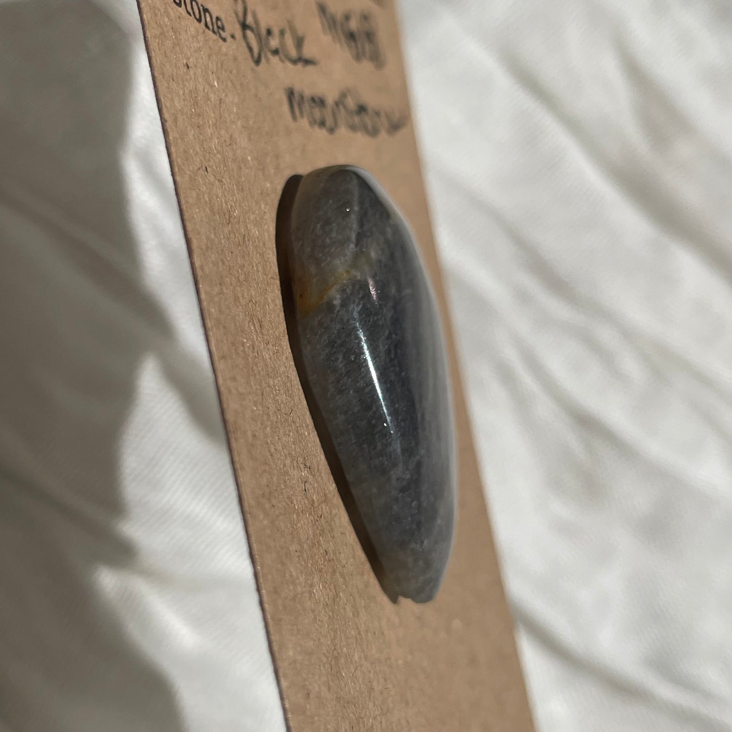 Black Moonstone Cabochon - MS18 3AAC7615-E6C6-49E8-B0EF-EA0D803A6A2C Brandedandwild.com