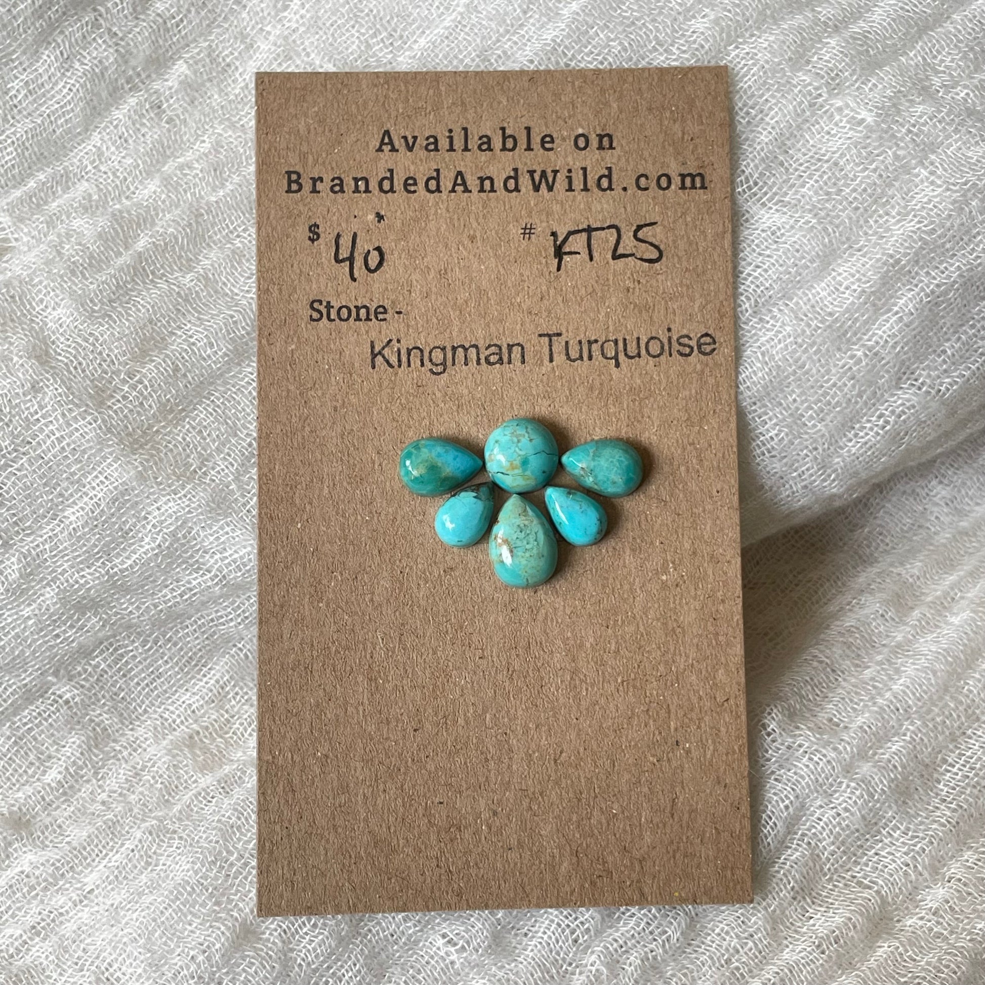 Kingman Turquoise Cabochon - KT25 3AADD997-9F78-465C-97DF-EC4496C3ABFD Brandedandwild.com