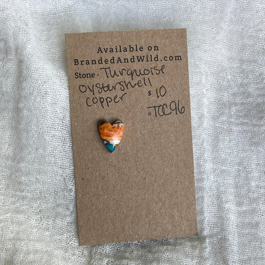Turquoise, Oystershell, Copper Cabochon - TOC96