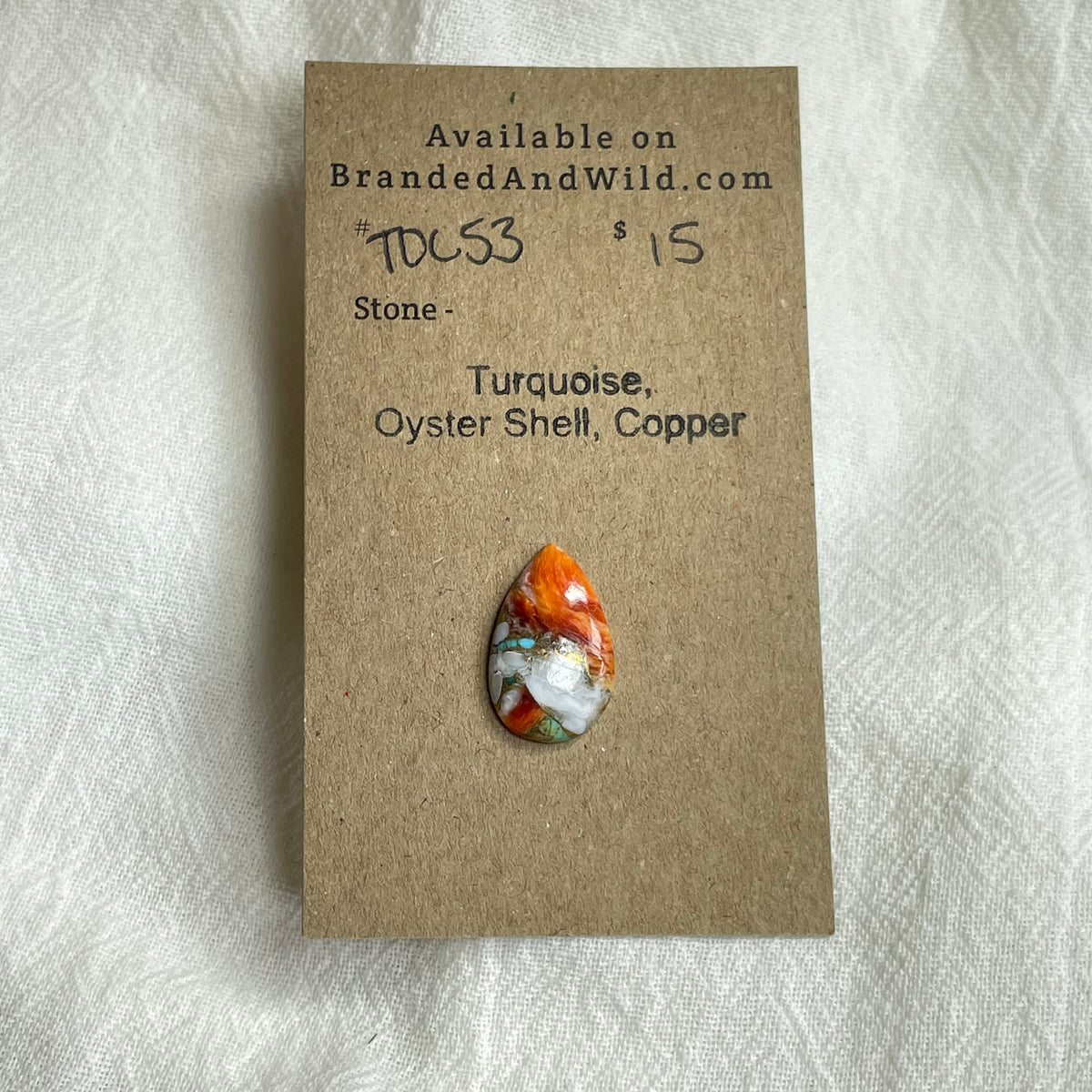 Turquoise, Oyster Shell, Copper Cabochon - TOC53
