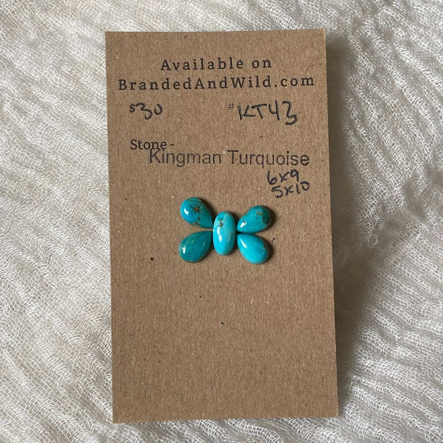 Kingman Turquoise Cabochon - KT43 3AFD6495-ABB0-4428-9C33-9365823672D9 Brandedandwild.com