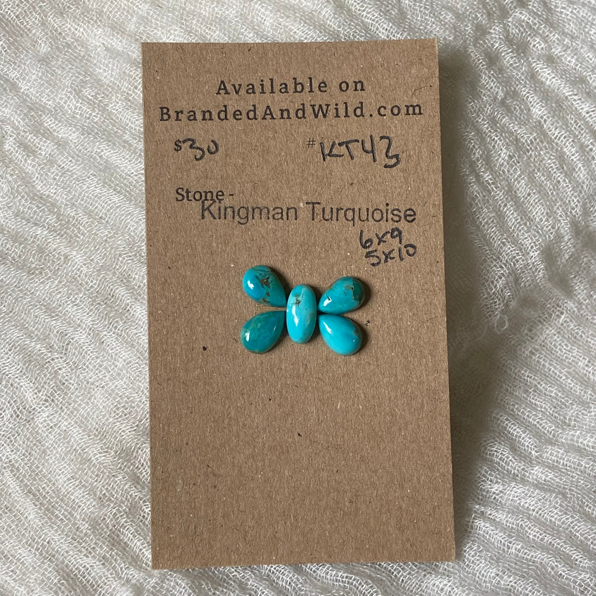 Kingman Turquoise Cabochon - KT43 3AFD6495-ABB0-4428-9C33-9365823672D9 Brandedandwild.com