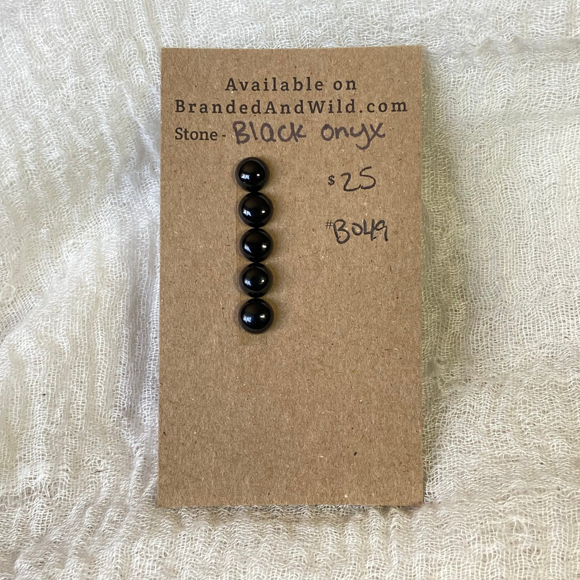 Black Onyx Cabochon - B049 3B06815D-8924-4AF3-B2DC-9B990B18BE8A Brandedandwild.com